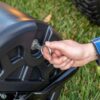 Agri-Fab 45-0604 18" x 48" Tow Behind Poly Lawn Roller 550 lbs Weight with Water. Poly Drum and Steel Frame. with Plug. Designed for Lawn and Garden Tractors