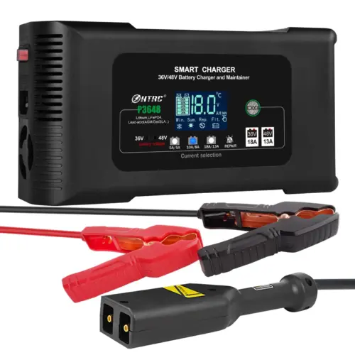 36 Volt Golf cart Charger 18-Amp Smart Charger. Car Battery Charger.Trickle Charger.36V.18-Amp and 48V.13-Amp.Lithium.LiFePO4.Lead-Acid AGM/Gel/SLA.Battery Charger. for EZGO TXT.Car. Boat.