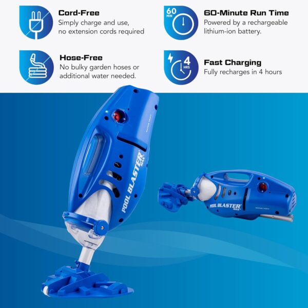 0727F86A-FD47-6A2D-75E4-EE951A719CA4.jpg POOL BLASTER Max Cordless Pool Vacuum for Deep Cleaning & Strong Suction. Handheld Rechargeable Swimming Pool Cleaner for Inground and Above Ground Pools. Hoseless Pool Vac by Water Tech
