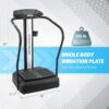 Whole Body Vibration Plate. 500W Vibration Plate Exercise Machine with 99 Levels 3 Preset Modes & 2 Resistance Bands. Training Fitness Vibration Platform Machine for Home Gym with 330lb Capacity
