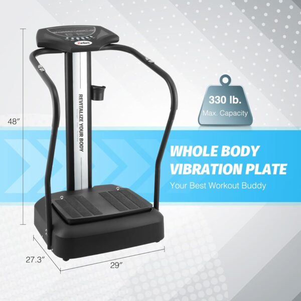 083E4E9A-4D62-8629-9C66-9E180AE4BA31.jpg Whole Body Vibration Plate. 500W Vibration Plate Exercise Machine with 99 Levels 3 Preset Modes & 2 Resistance Bands. Training Fitness Vibration Platform Machine for Home Gym with 330lb Capacity