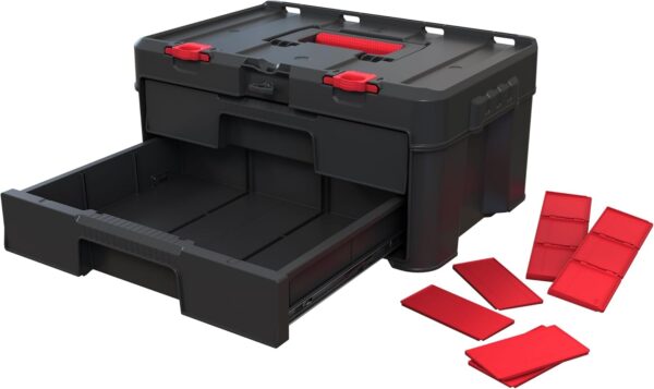 085FA8B5-A3C4-DBB0-C2F0-740BFEFE0BDF.jpg Keter Stack-n-Roll Modular Tools Organizer for Garage Storage and DIY. 3 Piece Resin Rolling Tool Box System for Small Parts