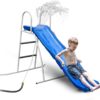 XDP Recreation 6 Foot Water Wave Slide with Built In Adjustable Sprinkler. Freestanding with Ground Pad and Hose Extension for Lawn Fun. Ages 3 to 8