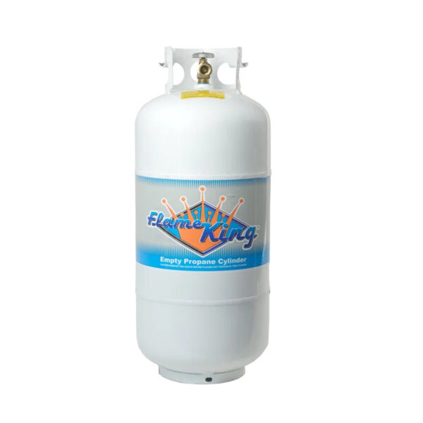 08DA3676-15A5-B0C3-F458-FC61D9DE65FD Flame King YSN401 40 lbs. Empty Propane Cylinder with Overfill Protection Device Valve