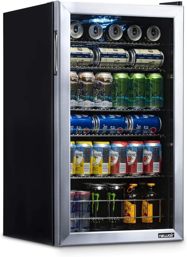 0922F6B2-1F9D-689B-9893-FE7215C656D0.jpg NewAir Beverage Refrigerator Cooler | 126 Cans Free Standing with Right Hinge Glass Door