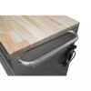 72 in 18-Drawer 24 in. D Mobile Workbench with Solid Wood Top Stainless Steel