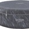 Bestway SaluSpa Fiji AirJet Large Round 2 to 4 Person Inflatable Hot Tub Portable Outdoor Spa with 120 AirJets and EnergySense Cover. Grey