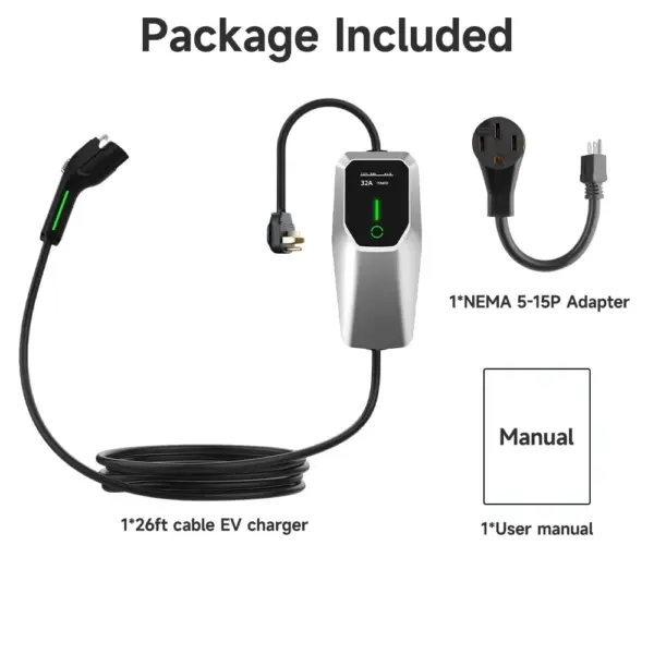 0D5A0CB7-425D-FDF0-9F90-DC30ECDB50D3.webp 32 Amp Level 1&2 Portable EV Charger .26FT Cable NEMA 14-50 Plug for Electric Car Home Charging Station 7.68KW