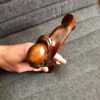 Skull Cane Wooden Walking Stick - Ergonomic Palm Grip Handle