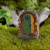 Solar Fairy Garden Stone Gate Resin Fairy Garden Ornament