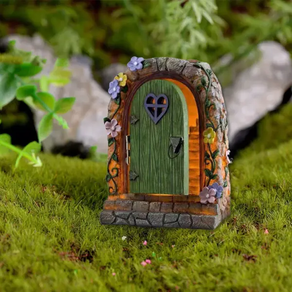 0ed9fa3d1bca2ffb65f6a215be267fb5.webp Solar Fairy Garden Stone Gate Resin Fairy Garden Ornament
