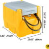 TECSPACE 58 Gallon Gasoline Tank. Portable Fuel Tank with 12V Electric Fuel Transfer Pump. 40 GPM Gasoline Fuel Tank with 4 Meters Hose for Gasoline Transportation (Yellow. 58 gal)