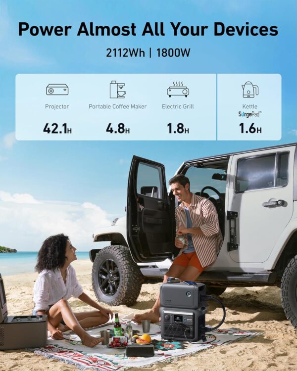 106C2B5E-4BF1-727A-8E16-BCE1432CAC73.jpg Anker SOLIX C1000 Portable Power Station with 200W Solar Panel. 1800W Solar Generator. 1056wh LFP (LiFePO4) Battery. 6 AC Outlets. Up to 2400W for Home. Power Outages. and Outdoor Camping