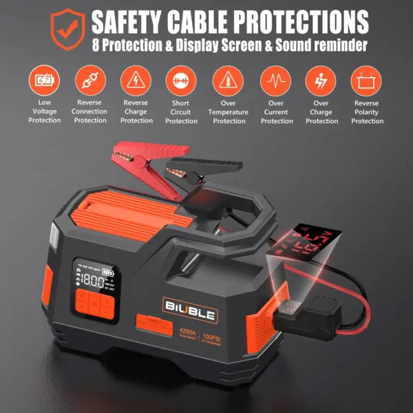 122CABE5-4D0C-9236-D0F7-12730E9A22A8.webp Car Jump Starter with Air Compressor. 4500A Peak 26800mAh 12V Auto with 150PSI Tire Inflator(up to All Gas or 10.0L Diesel Engine)