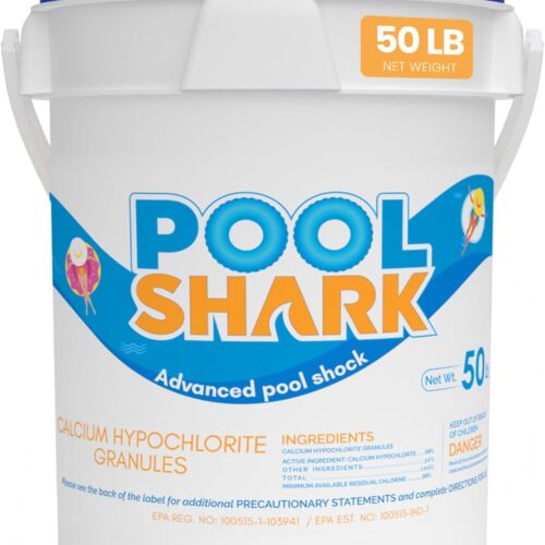 68% Calcium Hypochlorite Pool Shock for Swimming Pools - Chlorine Granules Swimming Pool Shock 50 lbs Bucket - Pool Chlorine for Inground and Above Ground Pool Treatment. Saltwater (50lbs)