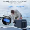 Car Refrigerator. 40 Qt(38L) Portable Refrigerator. Electric Cooler with Ice Maker. Dual Zone WIFI APP Control(-13℃~50℃). 12/24V DC/AC For Camping. Travel. Fishing. Outdoor. Truck