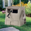 100 ft. Powerwind Auto Power Rewind Hose Reel, Light Taupe