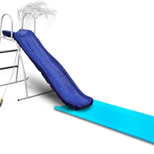 XDP Recreation 6 Foot Water Wave Slide with Built In Adjustable Sprinkler. Freestanding with Ground Pad and Hose Extension for Lawn Fun. Ages 3 to 8
