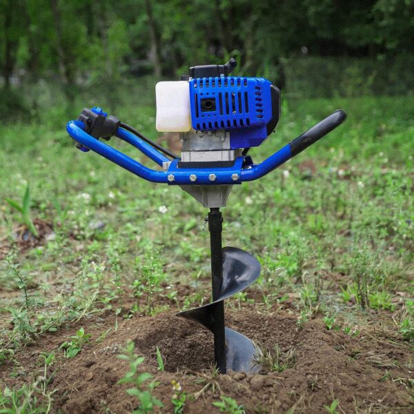 1DC06130-E9AF-6930-0883-ED66454CDF97.jpg Post Hole Digger Gas Powered. 52cc 2.4 HP 2 Stroke Engine Earth Auger with 8" Drill Bit. EPA Compliant Post Hole Auger