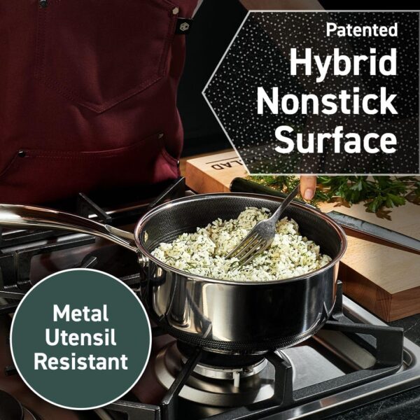 2047ea4dd51b4e5eb0a702ee9b8a6ea3 Hybrid Nonstick 6-Piece Pot Set with 2 Silicone Trivets, 2, 3, and 8-Quart Pots with Tempered Glass Lids, Stay-Cool Handles, Dishwasher-Friendly, Induction-Ready, Compatible with All Cooktops