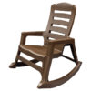 Adams Big Easy Earth Brown Polypropylene Frame Rocking Chair