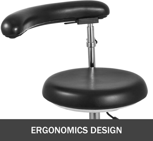255A240A-9F47-7E83-D5E7-8083594C566F.jpg Medical Dental Stool Dentist Chair with 360 Degree Rotation Armrest PU Leather Assistant Stool Chair Height Adjustable Doctor Chair