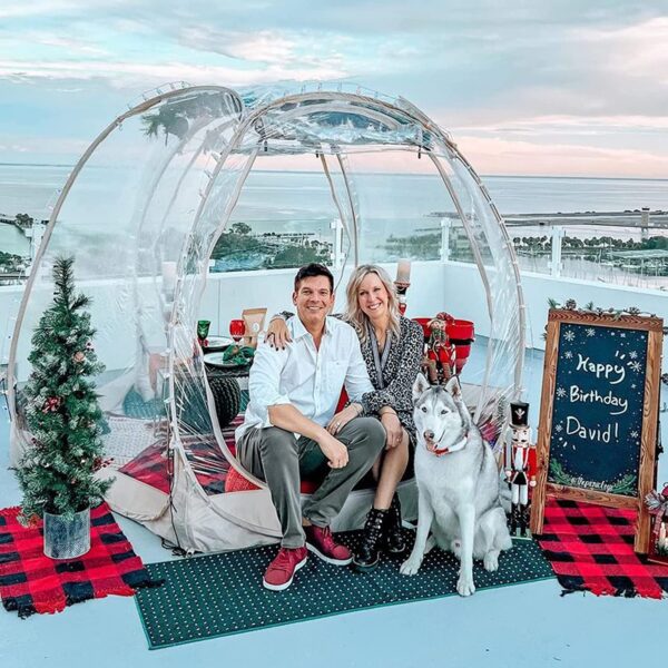 257FE011-5A2B-A370-B0D6-D7B23D2ACCF1.jpg Bubble Tent Pop Up Gazebo. 8-10 Person Igloo Dome Garden Patio Canopy Shelter
