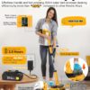 6000mAh Battery Electric Mop M1. 800RPM Cordless Electric Power Scrubber & Mops for Floor Cleaning. Best Automatic Spin Mops with Smart Display.Rotating Mop with LED Light & Water Spray-qimedo