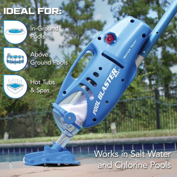 2833D50D-F635-F0B4-3BD1-D2B2EFC9196A.jpg POOL BLASTER Max Cordless Pool Vacuum for Deep Cleaning & Strong Suction. Handheld Rechargeable Swimming Pool Cleaner for Inground and Above Ground Pools. Hoseless Pool Vac by Water Tech