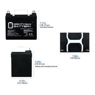 2C6891FF-E2EB-1341-B910-D93D4A1B8ADA.jpg MIGHTY MAX BATTERY ML35-12 - 12V 35AH Battery for Pride Jazzy Select Electric Wheelchair - 2 Pack MAX3437160