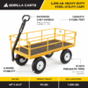 Gorilla Carts 1200 Pound Capacity Steel Utility Cart Wagon with Removable Sides
