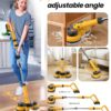 6000mAh Battery Electric Mop M1. 800RPM Cordless Electric Power Scrubber & Mops for Floor Cleaning. Best Automatic Spin Mops with Smart Display.Rotating Mop with LED Light & Water Spray-qimedo