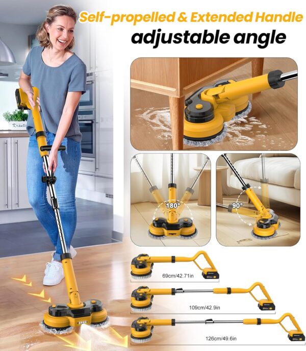 2E542CE8-7272-B85F-5A51-FBC8A9B04603.jpg 6000mAh Battery Electric Mop M1. 800RPM Cordless Electric Power Scrubber & Mops for Floor Cleaning. Best Automatic Spin Mops with Smart Display.Rotating Mop with LED Light & Water Spray-qimedo