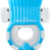 56299EP 145 x 125 x 20 Inch Splash N Chill Inflatable Lake and Pool Relaxation Island Lounger Seat for up to 7 Adults. Blue and White