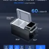 Car Refrigerator. 40 Qt(38L) Portable Refrigerator. Electric Cooler with Ice Maker. Dual Zone WIFI APP Control(-13℃~50℃). 12/24V DC/AC For Camping. Travel. Fishing. Outdoor. Truck