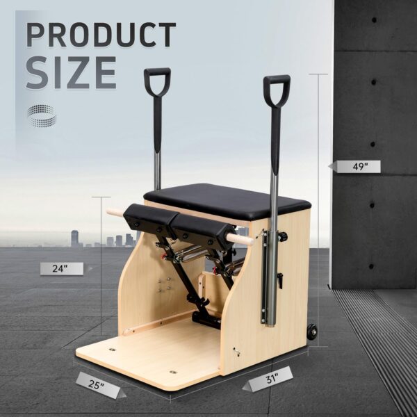 322C09EF-5DB1-F837-33AA-C8C1B8E01B06.jpg Pilates Chair. Split-Pedal Stability Combo Chair with Handles.Pilates Reformer Machine.Pilates Equipment for Home Or Studio Use