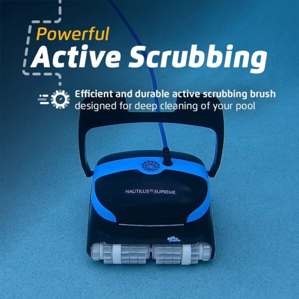 3236B5E5-CA52-7345-60BF-874D0150B8CB.jpg Dolphin Nautilus CC Plus Wi-Fi Automatic Robotic Pool Vacuum Cleaner. Always Cleaning. Never Charging. with Wall Climbing Scrubber Brush. Ideal for In-Ground Pools up to 50 FT in Length