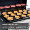 MASTER COOK 3 Burner BBQ Propane Gas Grill. Stainless Steel 30.000 BTU Patio Garden Barbecue Grill with Two Foldable Shelves