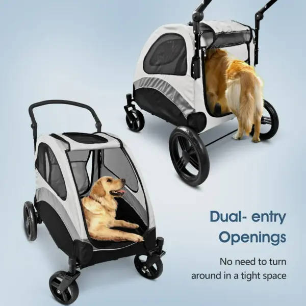 3624D233-A529-4112-77BA-1ED506B2B054.webp Foldable Pet Stroller for Large or 2 Dogs Cats Jogger Wagon with 4 Wheels