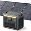 Anker SOLIX C1000 Portable Power Station with 200W Solar Panel. 1800W Solar Generator. 1056wh LFP (LiFePO4) Battery. 6 AC Outlets. Up to 2400W for Home. Power Outages. and Outdoor Camping