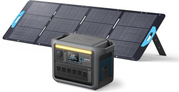 365B43B0-D843-4646-7B68-0F7FC33FCAAE.jpg Anker SOLIX C1000 Portable Power Station with 200W Solar Panel. 1800W Solar Generator. 1056wh LFP (LiFePO4) Battery. 6 AC Outlets. Up to 2400W for Home. Power Outages. and Outdoor Camping