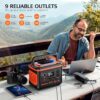 Portable Power Station. 297Wh Backup Lithium Battery Generator with 600W AC Output and 100W Fast Charging. Solar Generator for Outdoors Camping. Travel Emergency. Home Blackout