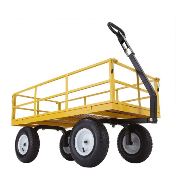 3DBA1C3C-8282-28C5-C29E-32B5D0533AA4.jpg Gorilla Carts 1200 Pound Capacity Steel Utility Cart Wagon with Removable Sides