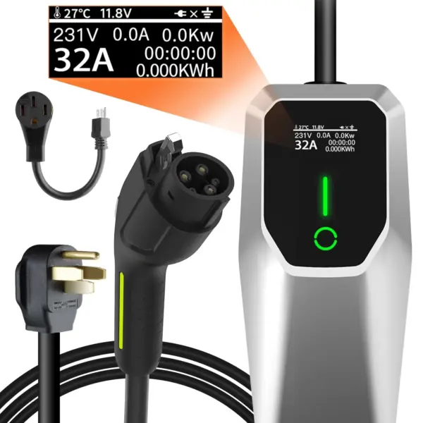 3E4D1C5F-859D-B293-0FE1-4C4FC9D3A5BA.webp 32 Amp Level 1&2 Portable EV Charger .26FT Cable NEMA 14-50 Plug for Electric Car Home Charging Station 7.68KW
