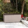 Novel Plastic Deck Storage Container Box Outdoor Patio Furniture 90 Gal. Brown