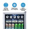 Beverage Refrigerator Cooler | 126 Cans Free Standing with Right Hinge Glass Door