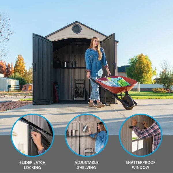 3bc87ce97f6c4158aa3a2c5f283d1090 Lifetime 8 Ft. x 10 Ft. Outdoor Storage Shed