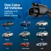 Level 2 & Level 1 EV Charger. 16Amp 110-240V Portable J1772 Electric Car Charger with Adjustable Amp Delayed Timer 25ft Long Cord