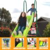 Outdoor Playground Slide. Big Backyard Freestanding Plastic Slide. 10 ft Outdoor Swing Set Slide for Kids Ages 4-8