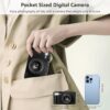 4K Digital Camera for Photography. 64MP Vlogging Camera for YouTube with 3" 180° Flip Screen. 18X Digital Zoom Point and Shoot Camara with 32GB Micro SD Card for Beginner (Black)